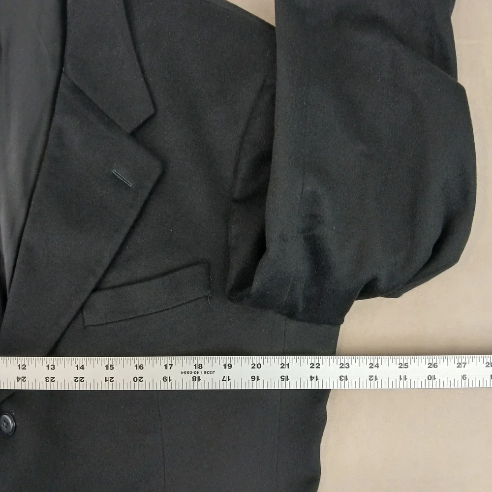 VTG Arnold Brant 44R Mens Blazer Sport‎ Coat 100% Cashmere 3 Button Black